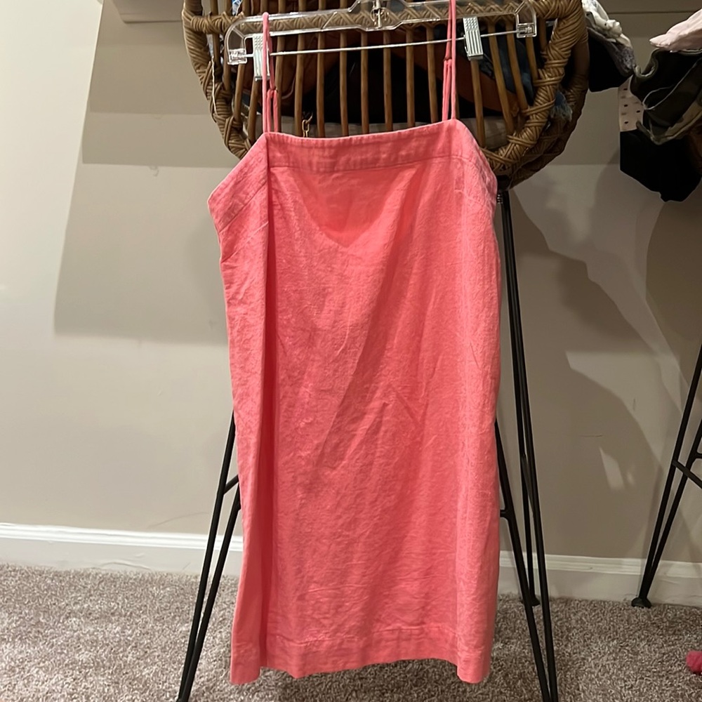 Billabong, pink linen mini dress, Medium